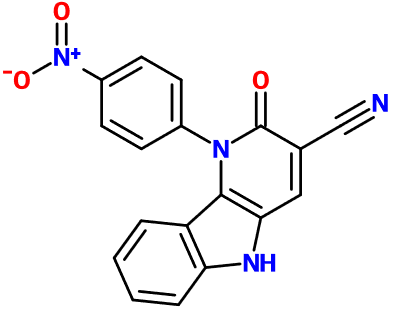 (图片) MC080198 1-(4-NO2-Ph)-2-oxo-2,5-dihydro-pyrido[3,2-b]indole-3-CN
